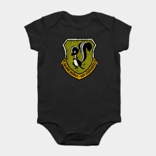 Skunk Works Distressed Vintage Logo Baby Bodysuit